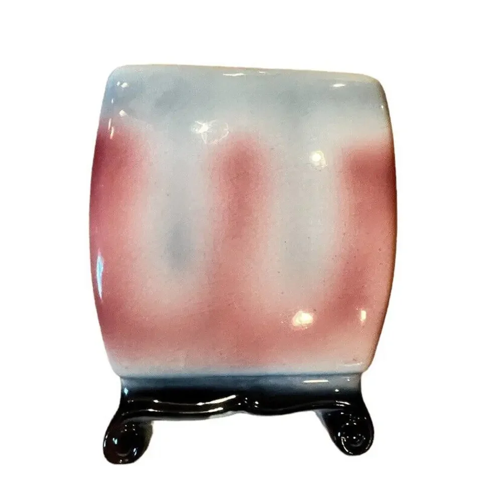 Vtg 5.5” Footed Fish Koi Planter American Art Pottery Royal Copley MCM Airbrush - Picture 2 of 6